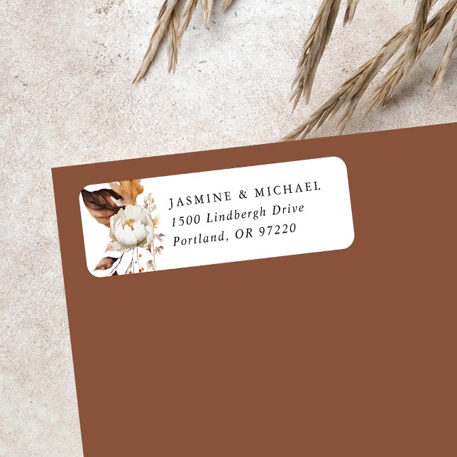 Rustic Autumn Floral Return Address (Creator Uploaded)