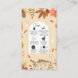 Rustic Autumn Floral  Watercolor Logo Business Car Business Card