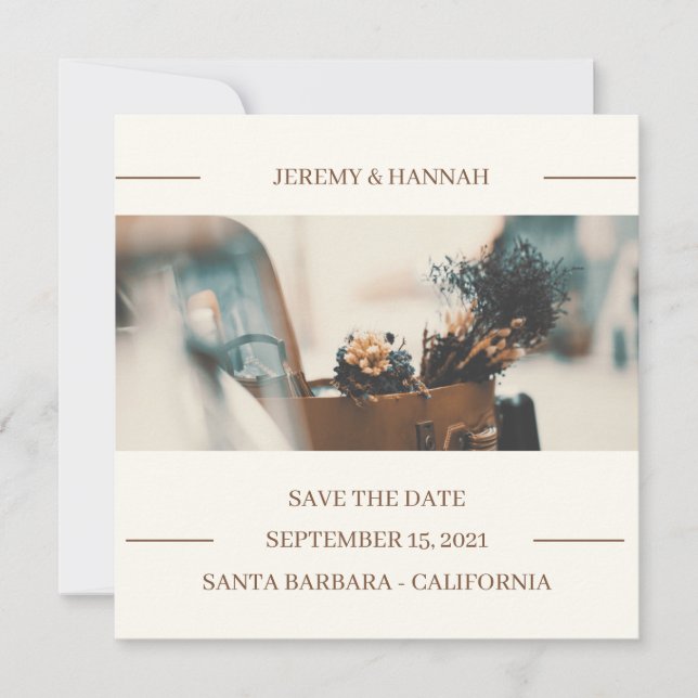 Rustic Autumn Floral Wedding Case Save The Date (Front)