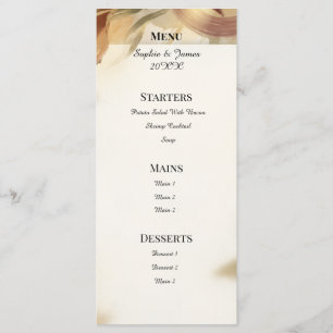 Rustic Autumn Floral Wedding Menu