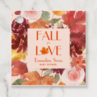 Rustic Autumn Foliage Fall in Love Favour Tags