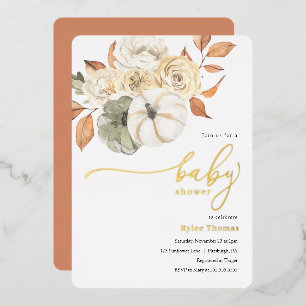 Rustic Autumn Foliage Pumpkin Autumn Bay Shower