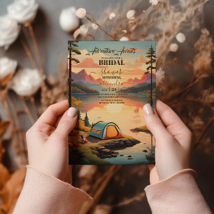 Rustic Autumn Forest Bridal Shower Invitation