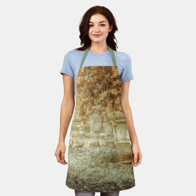 Rustic Autumn Garden Apron (Worn)