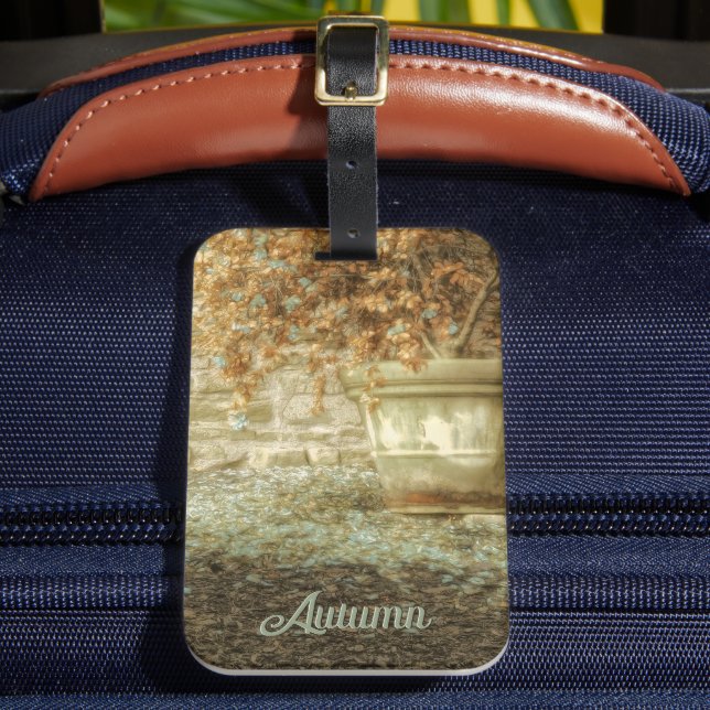 Rustic Autumn Garden Luggage Tag (Front Insitu 2)