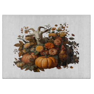 Rustic Autumn Harvest Cutting Board