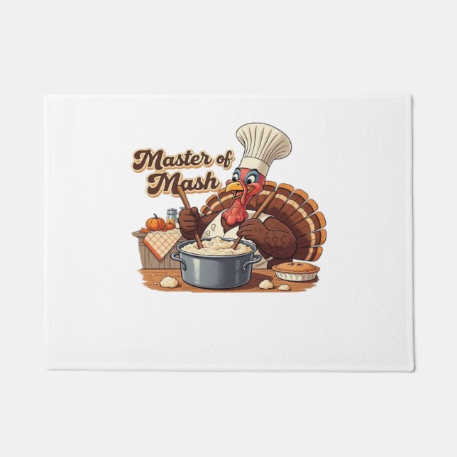 Rustic Autumn Harvest Folk Classic T-Shirt Doormat (Front)