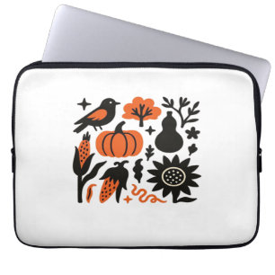 Rustic Autumn Harvest Folk Classic T-Shirt Laptop Sleeve