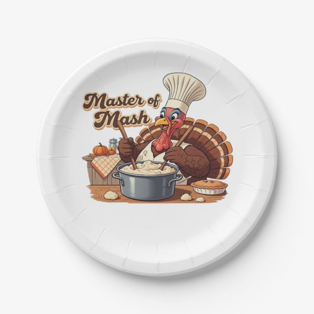 Rustic Autumn Harvest Folk Classic T-Shirt Paper Plate (Front)