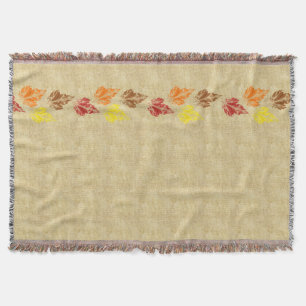 Rustic Autumn Leaves Blanket