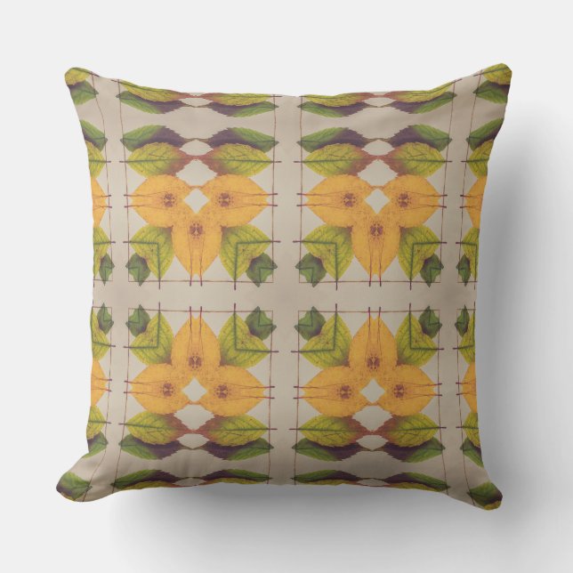 Rustic Autumn Leaves  Cushion (Front)