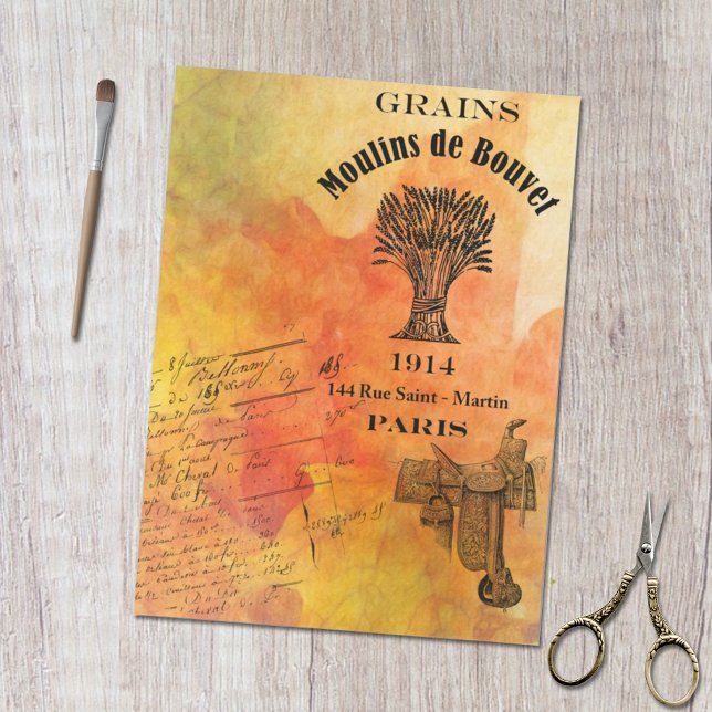 Rustic Autumn Leaves Harvest Time decoupage Tissue Paper (Creator Uploaded)