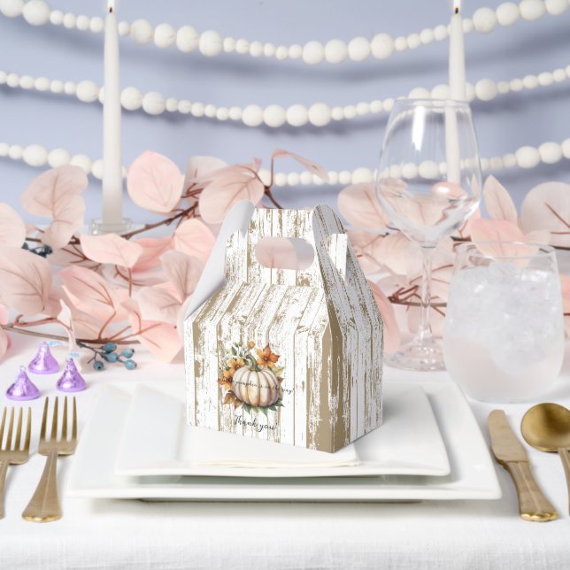 Rustic Autumn Leaves Little Pumpkin Baby Shower  Favour Box (Wedding)