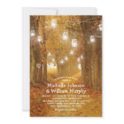Rustic Autumn Leaves Mason Jar Lights Wedding