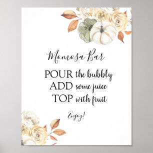 Rustic Autumn Momosa Bar Drink Sign