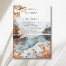 Rustic Autumn Mountain Lake Fall Wedding