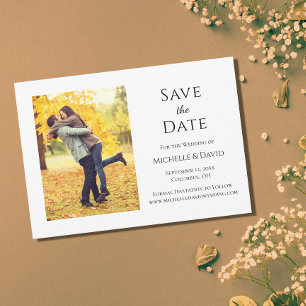 Rustic Autumn Photo Wedding Save The Date