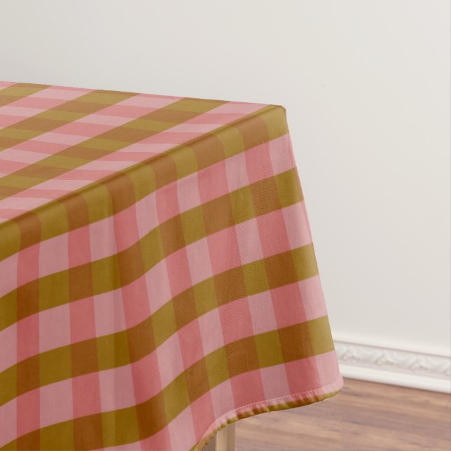 Rustic Autumn Plaid Geometric Pattern   Tablecloth (In Situ)