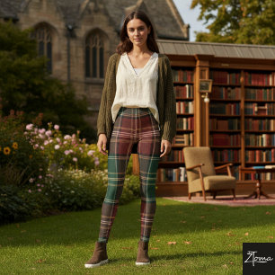 Rustic Autumn Plaid Leggings
