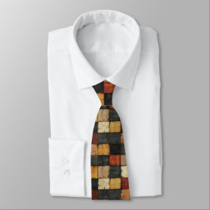 Rustic Autumn Plaid Pattern Tie