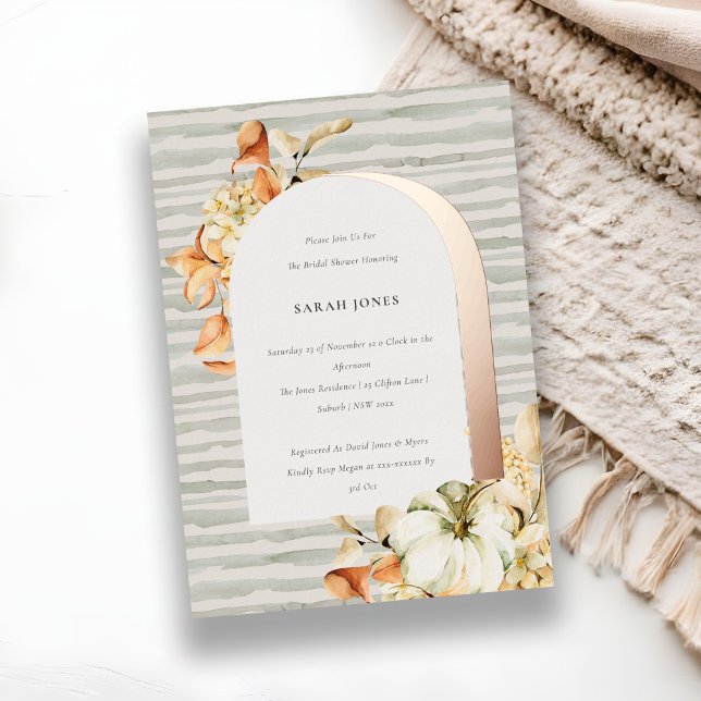 Rustic Autumn Pumpkin Arch Floral Bridal Shower (Creator Uploaded)