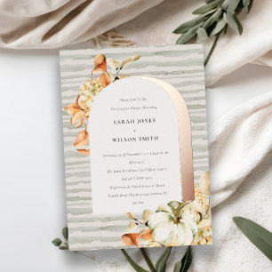 Rustic Autumn Pumpkin Arch Floral Couples Shower