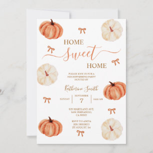 Rustic Autumn Pumpkin Housewarming Party Invitation