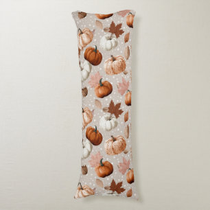 Rustic Autumn Pumpkins & Fall Leaves (2) Body Cushion