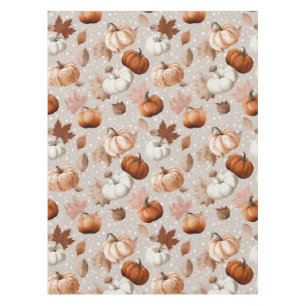 Rustic Autumn Pumpkins & Fall Leaves (2) Tablecloth