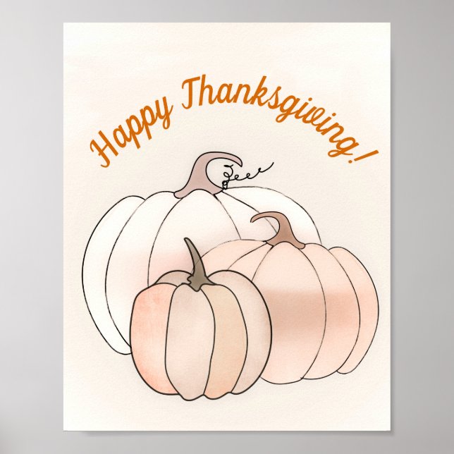 Rustic Autumn Pumpkins  Poster (Front)