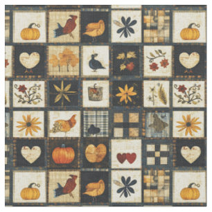 Rustic Autumn Quilt Pattern Farmhouse Patchwork Fabric