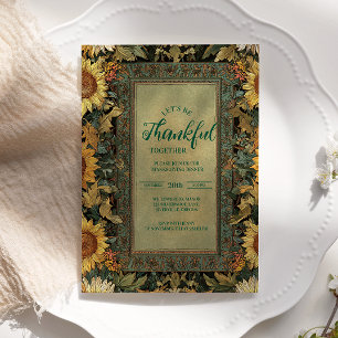 Rustic Autumn Thanksgiving Celebration Invitation