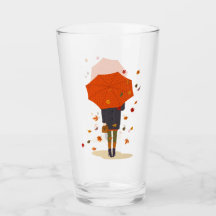 Rustic Autumn Umbrella Girl