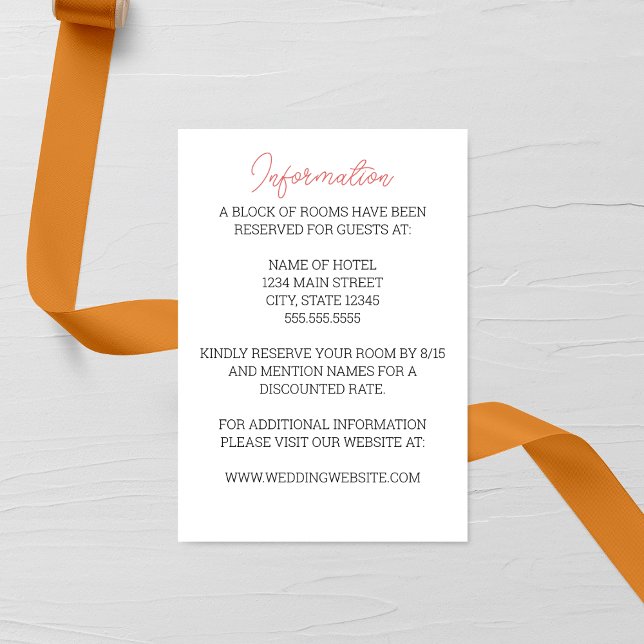 Rustic Autumn Wedding Enclosure Card (Creator Uploaded)