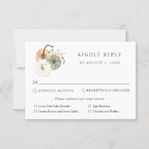 Rustic Autumn Wedding RSVP Response Card