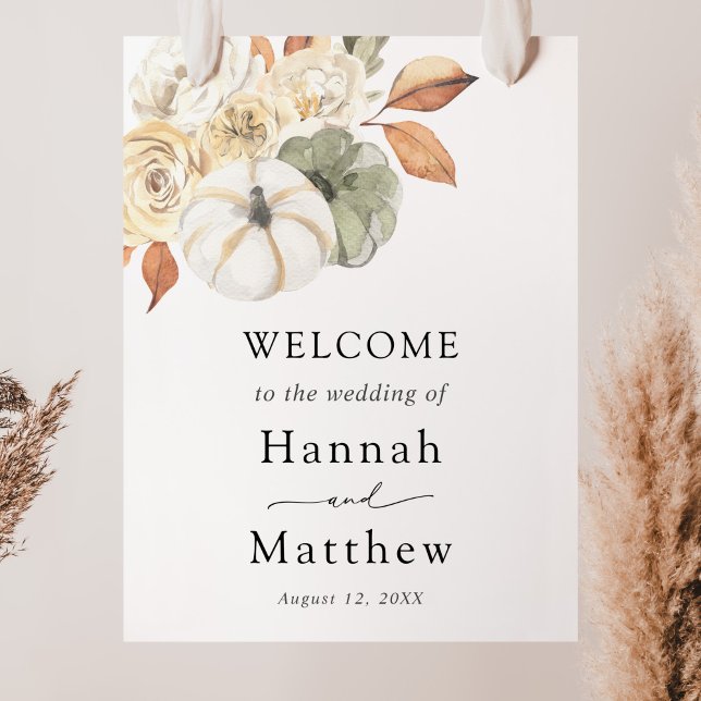 Rustic Autumn Wedding Welcome Sign (Creator Uploaded)