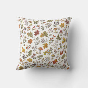 Rustic Autumn Woodland Pattern Cushion