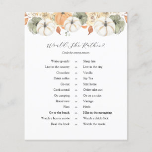 Rustic Autumn Would She Rather Game