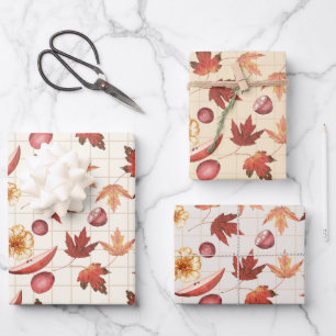 Rustic Autumn Wrapping Paper Sheet