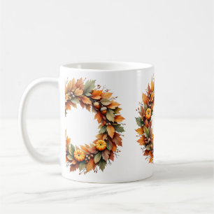 Rustic Autumn Wreath Coffee Mug