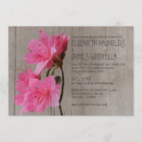 Rustic Azalea Wedding Invitations