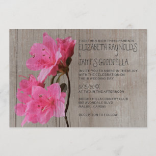 Rustic Azalea Wedding Invitations