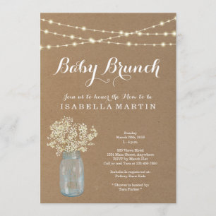 Rustic Baby Brunch Invitation