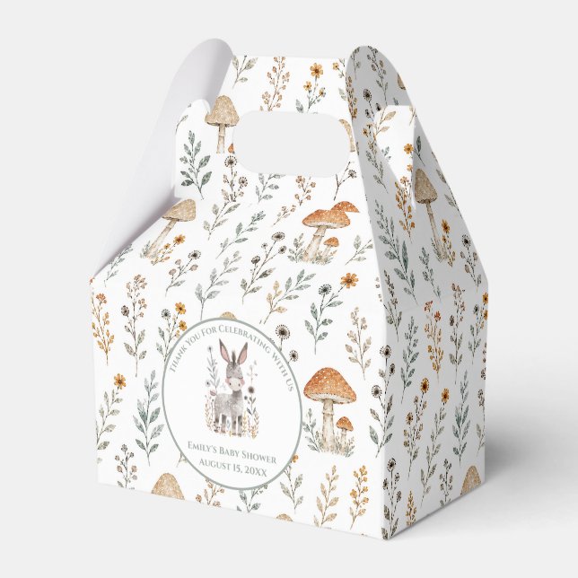 Rustic Baby Donkey Baby Shower | Favour Box (Front Side)