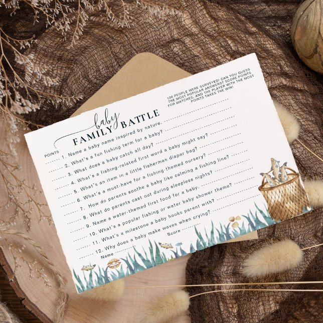 Rustic Baby Family Battle Reel Fun Fishing Shower (Creator Uploaded)