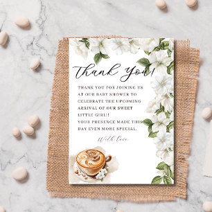 Rustic Baby is Brewing Coffee Baby Shower Thank You Card