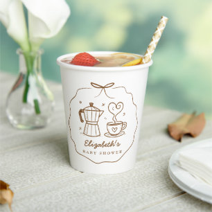 Rustic Baby Is Brewing Coffee Paper Cups