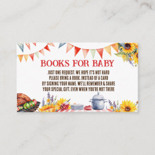 Rustic BABY-Q Barbecue Picnic Books for Baby Enclosure Card
