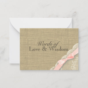 Rustic Baby Shower Advice Cards