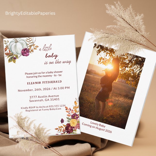 Rustic Baby Shower Invitation. Holiday Card (Creator Uploaded)